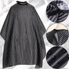 Borogo Hair Styling Cape - 50" x 60" Black Stripes