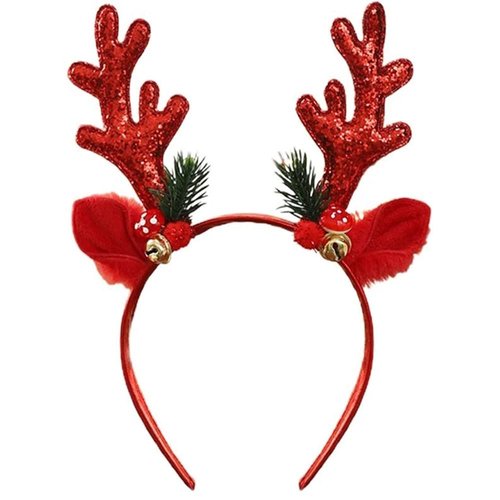 CIVFCRT Christmas Headbands Christmas Elk for Women Girls Hair Bands Red Christmas Glitter Elk Antlers Hair Headbands Holiday Party Gift Costume Costume Hair Christmas Decoration Accessory