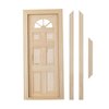 AUEAR, 1:12 Dollhouse Miniature Furniture Unpaint Wooden Doors for DIY Scene Doll Home Furniture Craft (6 Panel Style B)