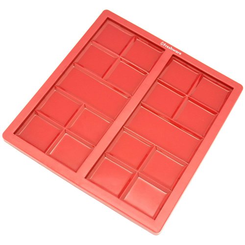 Silicone Chocolate Candy Molds [Thin, 2 Cup] - Non Stick, BPA Free, Reusable 100% Silicon & Dishwasher Safe Silicon - Kitchen Rubber Tray For Fat Bombs, Protein and Energy Bars