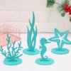 8 Pcs Green Mermaid Party Decoration DIY Felt Table Centerpiece Under The Sea Party Decorations for Ocean Theme Girl Little Mermaid Birthday Baby Shower Party Supplies