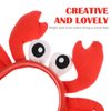 Gadpiparty Ear Headband Crab Headband Red Headband Crab Costume Accessories Animal Hair Band Headwear for Halloween Christmas Party Costume Dress Up Photo Props Animal Cosplay Hairband