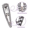 6 Pieces Rhinestone Hair Clips 3 Inch Snap Hair Barrettes Bridal Hair Barrettes Pins for Women Girls Wedding Hairpins Hair Accessories (Black, Silver, Gold)
