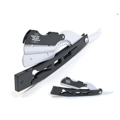 Professional Barbershop/Barber Single Edgar Classic Cut Throat Straight Edge Shaving Razor - Finished Dipped - Unisex All Purpose Razor