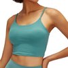 Lemedy Women Padded Sports Bra Fitness Workout Running Shirts Yoga Tank Top (L, Teal Green)