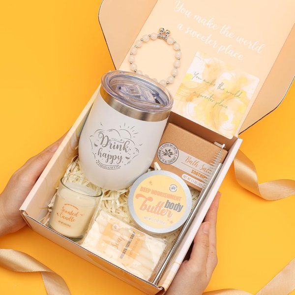 Gifts for Women BODY & EARTH Birthday Gifts for Women, Vanilla Spa Gifts for Women, 6pcs Relaxation Gifts for Women, Self Care Gifts for Women