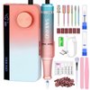 SAVILAND Electric Nail Drill Professional: 40000RPM Upgrad Nail Drill Kit 2024 Beautiful Gradient Sunset Color Scheme Nail Drill Machine Portable Nail File & Buffers Salon Use Manicure Pedicure
