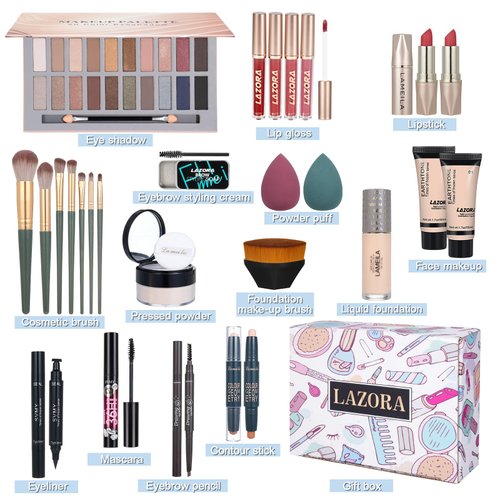 Makeup Kit for Women All in One Makeup Sets Makeup Kit for Women Full Kit Teens Makeup Essential Bundle Include 20 Color Eyeshadow Palette Set