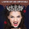 Skull Crown Halloween Skull Hair Band Rhinestone Crown Alloy Crown Halloween Hair Decor Decorative Tiara Rhinestones Crown Tiara for Girl Banquets Tiara Halloween Photo Prop 2Pcs
