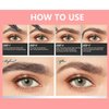 Light Brown Eyebrow Pen Liquid Eyebrow Pencil 2 in 1 Dual-Ended Eye Brow Pencils for Women Waterproof Natural and Precise Brush Tip Create natural hair like eyebrows that last all day # 01