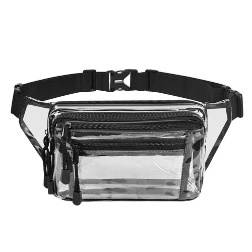 Clear Bag Stadium Approved Clear Fanny Pack for Women for Work,Multi-purpose Waist Bag for Travel & Sporting Event