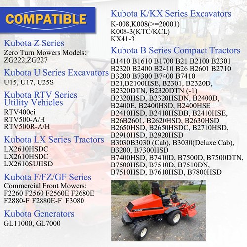 6C060-99410 6C060-99414 Engine Air Filter With 32721-58242 Inner Filter For Kubota tractor B21 B2301 B2410 B2630 B2710B3200 B3300 B7300 B7400 B7410 B7500 B7510 B2601 B2920 B2910 F2260 F3080 ZG227