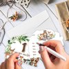 REWIDPARTY 1st Birthday Party Invitations with Envelopes & Stickers（Set of 15） Woodland Animals Shaped Fill-in Invitations Forest Animals Invites Cards 1st Kids Birthday Anniversary Party Supplies