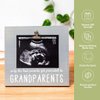 Pearhead Grandparents Pregnancy Announcement Sonogram Picture Frame, Ultrasound Photo Gift and Pregnancy Reveal Keepsake for Grandmothers and Grandfathers, 6.75x7.25 Photo Insert, Distressed Gray
