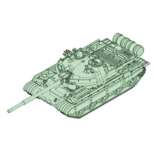 Trumpeter 007148 Russian T-62 BDD Mod.1984 (Mod.1972 Modification) Plastic Model kit, Coloured
