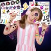 Generic Music Temporary Tattoos Birthday Party Supplies Favors Decorations Super Cute 96PCS Fake Tattoos Stickers for Boys Girls School Classroom Rewards Gifts Ideal Halloween