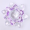 OwnMy Sparkle Crystal Lotus Flower Hue Reflection Feng Shui Home Decor with Gift Box (4 Inch/ 100MM Purple)