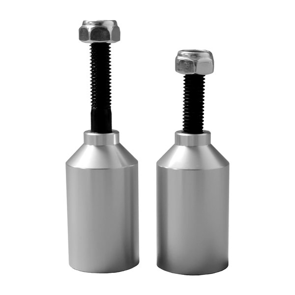 Envy Scooters Aluminum Peg Set with Axle Hardware - Silver Pair - Lightweight & Durable Pro Scooter Pegs for Stunt Scooters