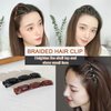 2Pcs Braided Hair Clips for Women,Multi Clip Hair Barrette,Hair Sectioning Clips,Duckbill Clip Hair Barrettes for Women Styling Sectioning Hair Accessories Clips and Barrettes Clips(Black+Brown)