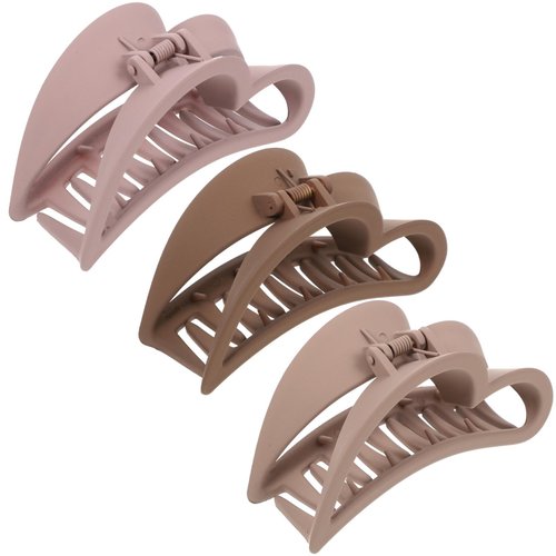 PACKOVE 3Pcs Heart Shaped Claw Clips Medium Matte Claw Clips French Claw Clips Valentines Claw Cl...