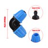 1/4 inch Drip Irrigation Fittings, Lock Barbed Elbow for ¼ in. tubing; Tubing Outside Diameter (OD) is 0.250 in., Internal Diameter (ID) is 0.170. in.(20Pcs/Pack)(Blue-Elbow)