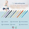 Baby Teething Tubes - Made in The USA Baby Teething Toys - Soft & Durable Infant Toys and Toddler Silicone Teether - 7 Inches, Mint - Baby Must Haves for Teething Relief - Food Safe & Easy to Clean
