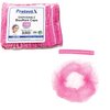 ProtectX 100-Pack Pink Disposable Hair Nets, Elastic Head Cover, Bouffant Caps, Sanitation Head Cover for Food Service, Spa Men & Women - 21 inch
