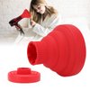 Portable Hair Dryer Diffuser, Universal Hair Dryer Diffuser Portable Travel Folding Hair Blow Dryer Diffuser Attachment for Hair Dryer with Diameter of 1.6 in to 2in (Red)