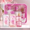 BBlove Bath and Body Gift Set for Women & Girls, Japanese Cherry Blossom, 3PCS Set for - Shower Gel, Body Lotion, Body Mist, Body Care Travel Set for Birthday Christmas New Year Gifts for Her