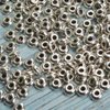 Wixine 200Pcs Round Silver Stainless Steel Spacer Beads DIY Jewelry Findings
