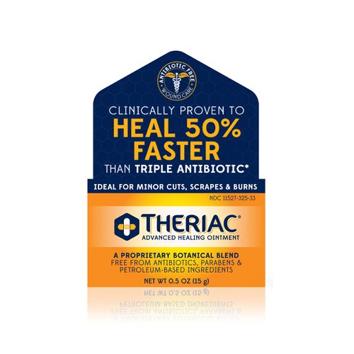 Theriac Advanced Manuka Honey Healing Ointment – Naturally Heals 50% Faster Than Triple Antibiotic/Ideal for Minor Cuts, Scrapes, and Burns / (0.5 Oz)
