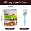 GOODTAKE Pure Tung Oil, Premium Tung Oil Finish with Brush, Pure Tung Oil Wood Sealer for Unfinished Bare Wood, Such as Wood Floors, Wood Furniture Indoor and Outdoor Projects (8 Fl Oz)