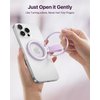 andobil [2025 Unrivaled Stability] Magnetic Phone Grip Holder for MagSafe Ring Stand Holder Kickstand Compatible with MagSafe Accessories for iPhone 16 Pro Max Plus iPhone15/14/13/12&Android,Purple