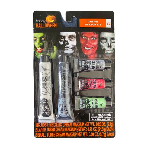 Happy Halloween Cream Makeup Kit, 5 Tubes, Ages 5+