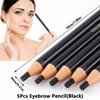 BowJian Waterproof Eyebrow Pencil Black Brow Pencil Eyebrow Liner Eyebrow Tint Brow Mapping Pencil Eyebrow Tattoo Makeup Microblading Pencil for Eyebrows Eyebrow Pen Eyebrow Mapping Pencil(5 Black)