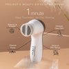 Project E Beauty Portable Electric Facial Brush 360° Rotating Face Cleanser Travel Cleansing Brush Set with 3 Exfoliating Brush Heads for Men & Women Use