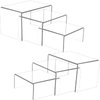 Ouskr 6 Pcs Acrylic Risers for Display, Acrylic Display Riser, Clear Display Stands for Shelf Dessert Cupcake Candy Food Tabletop Collectibles Product Bar Action Figure Jewelry Showcase (3- 4- 5 IN)