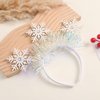 Ecuupas Christmas Headbands Snowflake Hairbands Glitter Snowflake Rhinestone Hair Hoop Xmas Headpiece Woman Girls Hair Decoration for Festival Holiday Winter Party Supplies