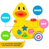 ArtCreativity Musical Walking Duck Pull Toy - Yellow Duck Toy for Kids - Toddler Pull Toy Duck with Lights, Animal Sounds, and Music - Helps Teach Colors, Sounds, and Shapes - Gift for Kids 3 and Up