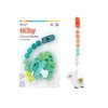 Nuby All Silicone Teether with Bonus Silicone Pacifinder with Clip - 3+ Months, 2pk (Monstera Leaf/Llama)