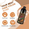 Dark Coffee Hair Dye Shampoo 3 in 1, Easy To Use Quick Hair Color Shampoo for Women Men, Shampoo Para Canas Natural Plant Hair Dye Kit At Home16.9 FL OZ(Dark Coffee)
