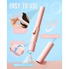 NOVUS Mini Curling Iron, 1 Inch Ceramic Small Curling Wand, Heat-Up Fast, Pink, Portable Hair Curler for Short Hair, Travel Curling Iron, Anti-scald Design, Barrel Hair Curler for Fine, Frizzy Waves