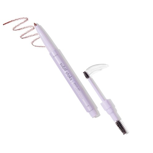 3-in-1 Brow Pencil - Vegan, Smudge-Proof, with Spoolie Brush and Clear Gel - Best Eyebrow Pencil for Fluffing, Filling, and Setting Brows, Black