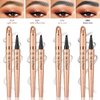 2024 Upgrade Magic Eyebrow Pen, Contouring Pen Fine Stroke 3D Waterproof Microblading Eyebrow Pencil with 4-Fork-Tip Create Natural Hair-Like Brows Stay on All Day (01# Light Coffee)