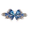 Sankuwen Crystal Rhinestones Hair Barrette French Hair for Women Small Hairpin for Mom Butterfly Hair Clips (Deep Lake Blue)