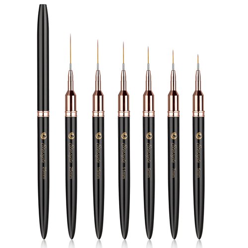 Etercycle Nail Art Liner Brushes, 6pcs Striping Nail Gel Polish Painting Brush Set, Thin Nail Art...