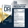 Certain Dri Prescription Strength Clinical Antiperspirant Roll-On Deodorant, Hyperhidrosis Treatment for Men & Women, Unscented, 1.2 Fl oz, 1 Pack