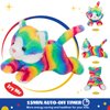 Glow Guards 13'' Light Up Rainbow Cat Plush Toy with LED Night Light & Lullaby for Kids, Soft Stuffed Animal Christmas & Birthday Gift