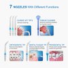 Dental Water Flosser nozzles, TUREWELL 7PCS Replacement Standard and Functional Jet Tips for Family Oral Irrigator FC165, FC168, FC169, FC166, FC163, FC162, FC188, FC288