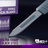 MedHelp Disposable Scalpel Blades #10 Pack of 100, Size 10 Surgical Blades, High Carbon Steel Dermaplane Blades. Individually Wrapped Scapel Blade, Sterile